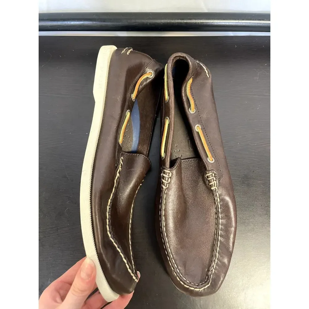 SPERRY TOP SIDER Authentic Original Venetian Loafer Dark Brown Leather 11.5